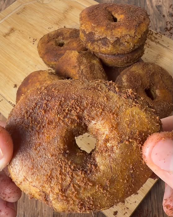 Cinnamon sugar sweet potato donuts