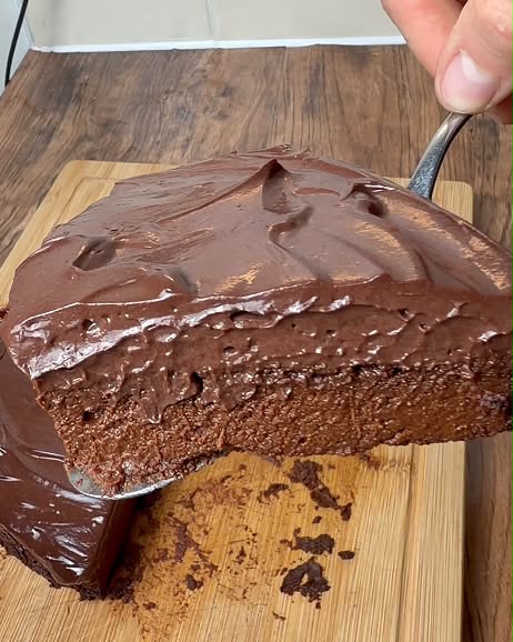 Chocolate fudge sweet potato cake slice