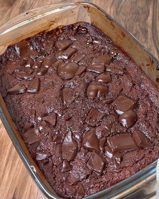 Tray of chocolate chunk sweet potato brownies